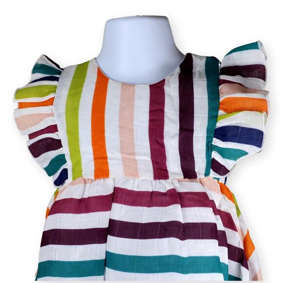 Cheeky Plum Baby Girls Summer Striped Woven Dress 12-18 mos NWT - Picture 2 of 6